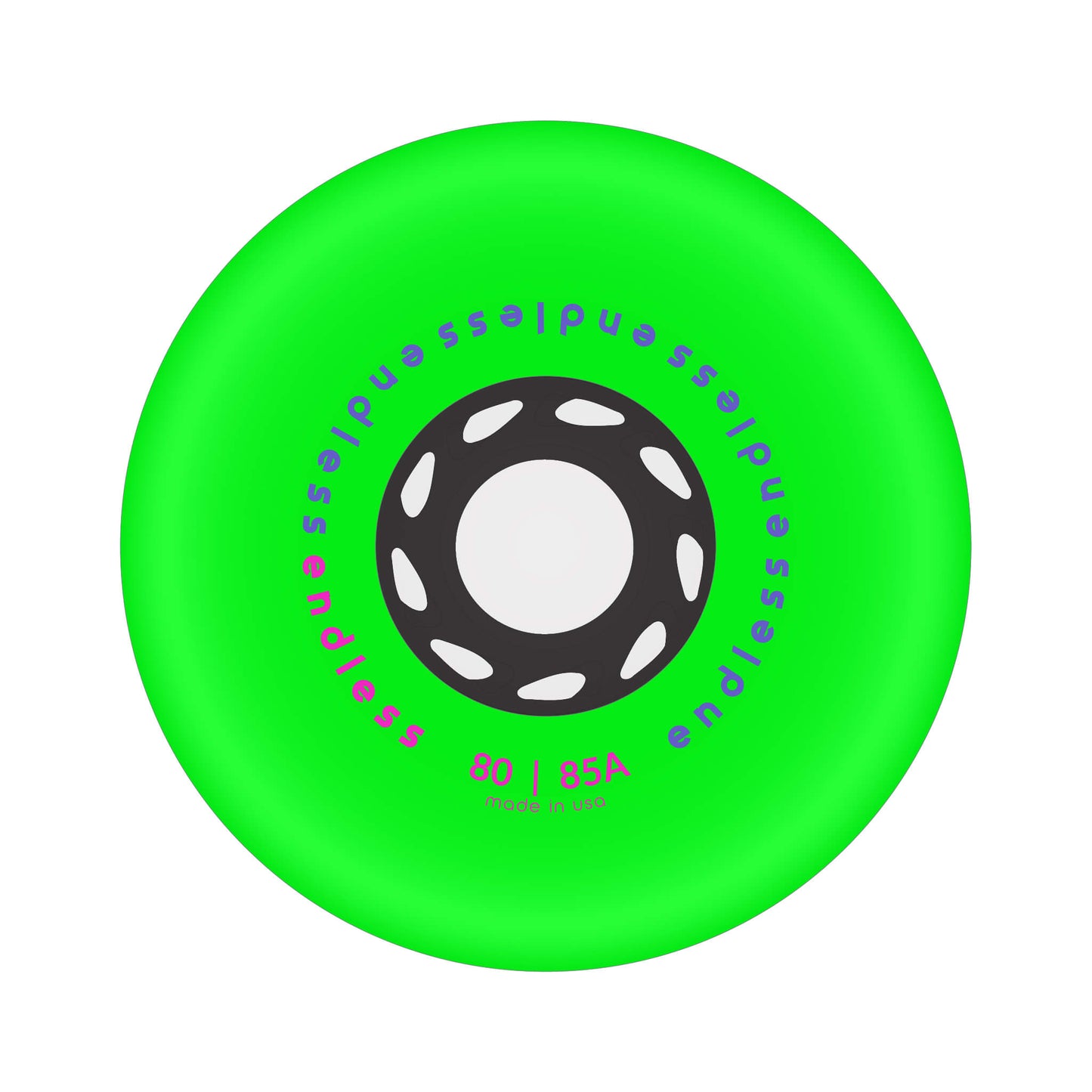 Endless 80 mm Neon Green Wheel mockup