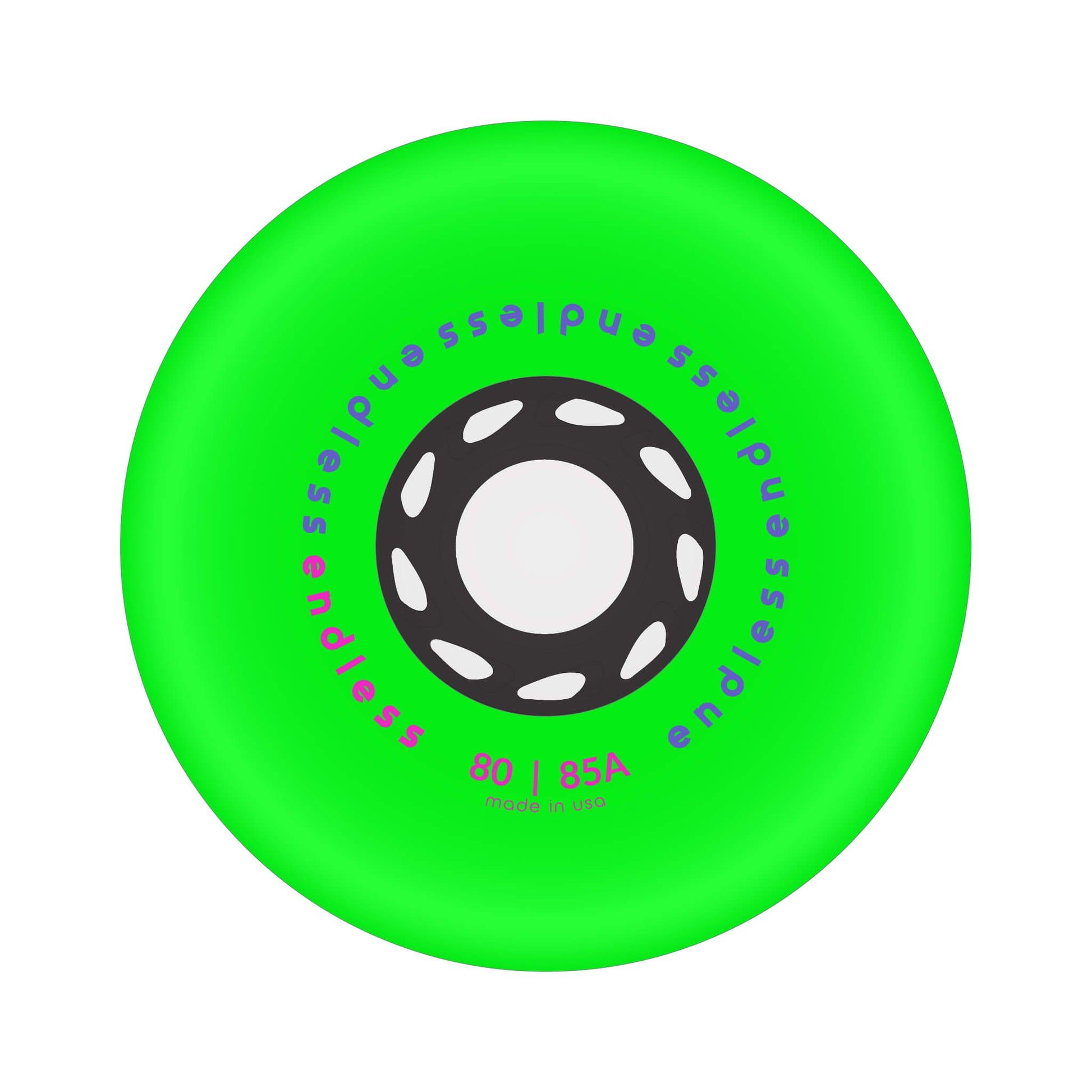 Endless 80 mm Neon Green Wheel mockup